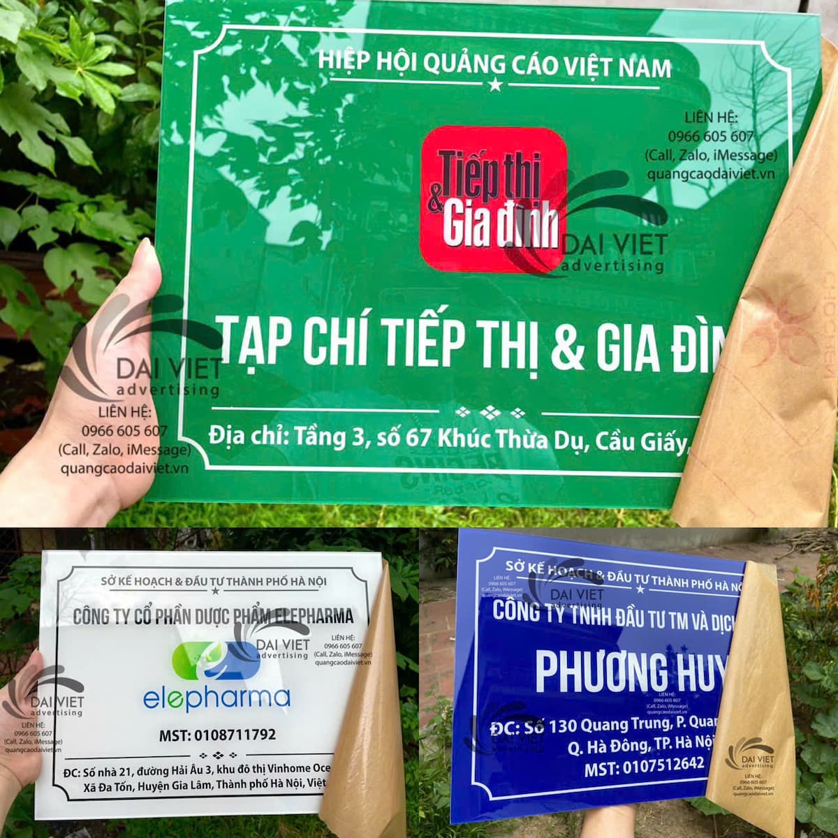 Mẫu Biển Hiệu Tên Công Ty Tại Cầu Giấy